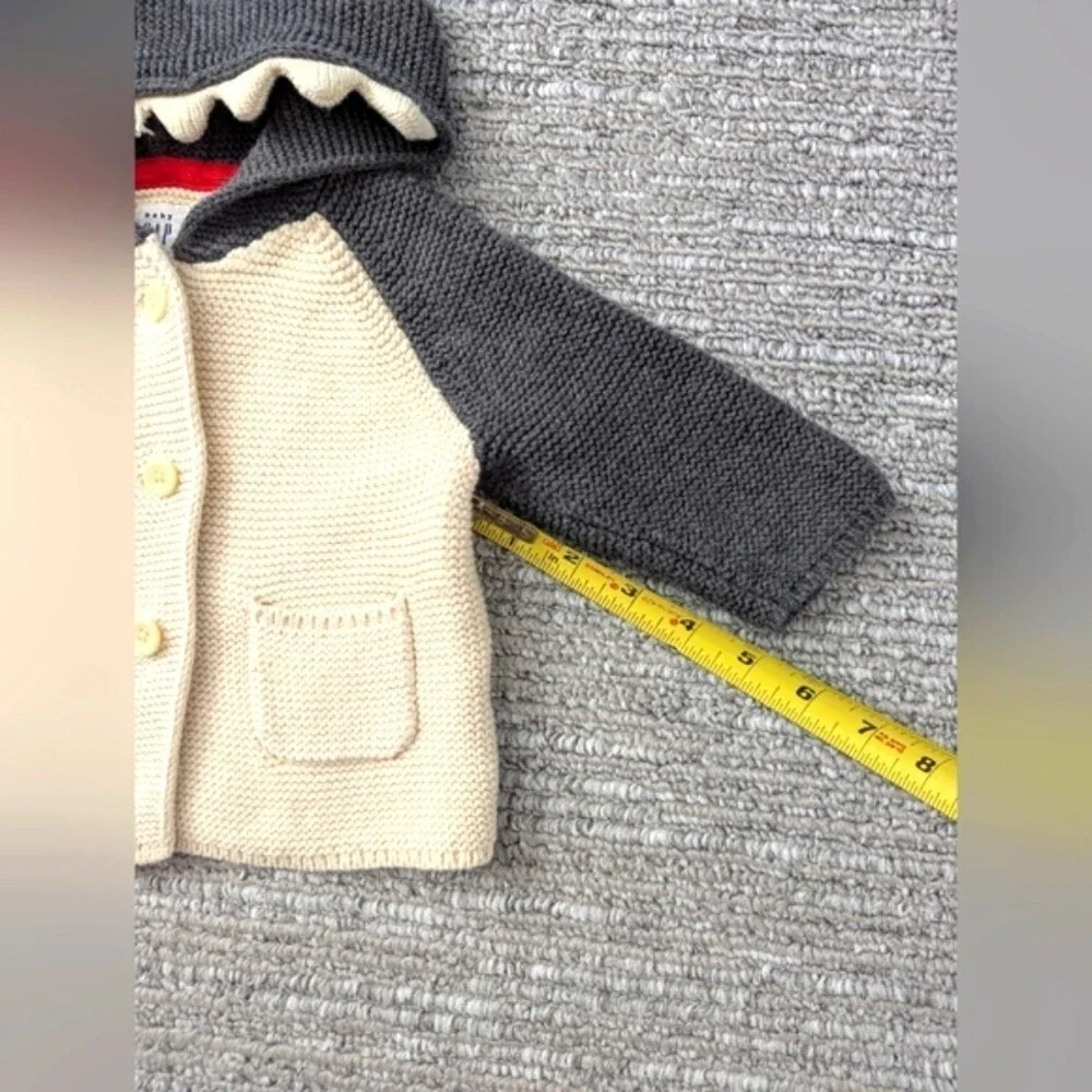 Baby GAP (3-6 Months) Knit Button Down Shark Sweater/Jacket